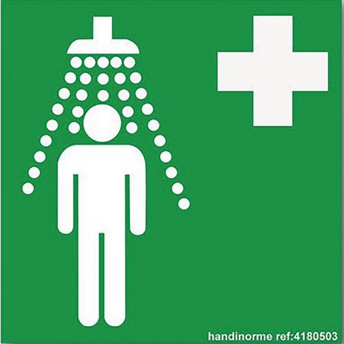 Panneau Douche De Sécurité Vinyle 250x250mm