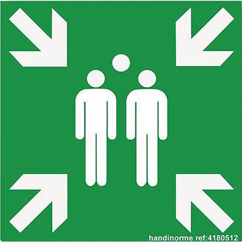 Panneau Point De Rassemblement Pvc 125x125mm