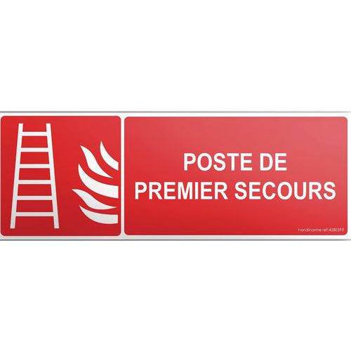 Panneau Poste De Premier Secours Pvc 350x125mm