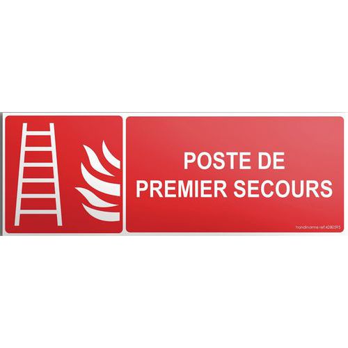 Panneau Poste De Premier Secours Vinyle 210x75mm