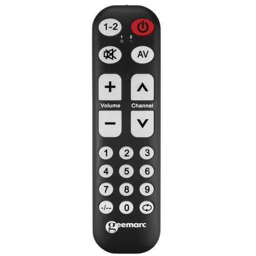 Télécommande 19 touches programmables - Senior ou Malvoyant - Noir - Accessibilité handicapé
