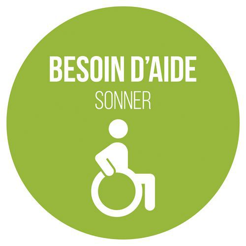 Adhésif Pour Carillon D'appel Bleu Besoin D'aide Sonner