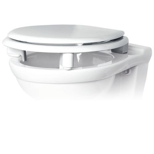 Abattant rehaussé Blanc - 70mm - Accessibilité handicapé - Confort et Sécurité