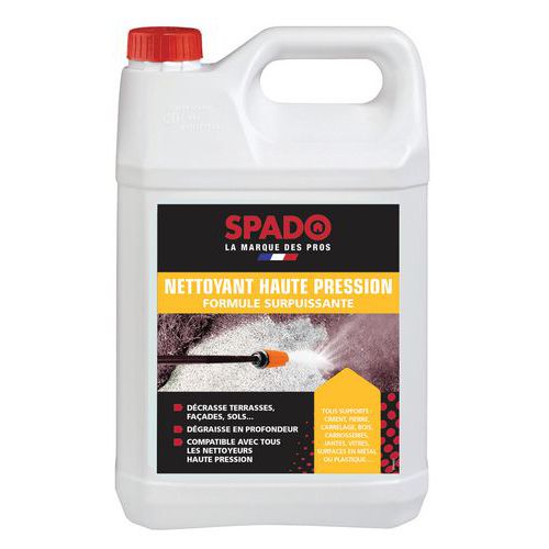 Spado nettoyant surpuissant pour nettoyeur haute pression 5L - 4 bidons Spado nettoyant surpuissant pour nettoyeur haute pression 5L - 4 bidons