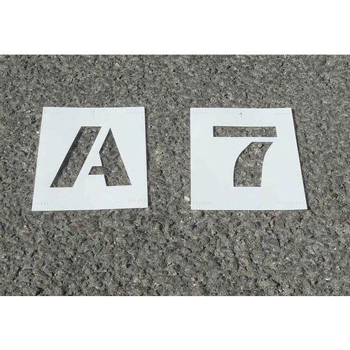 Stencil Per Lettere E Numeri Nakleo 50mm, Caratteri Moderni Sans Majuscule, Alfabeto Fai Da Te
