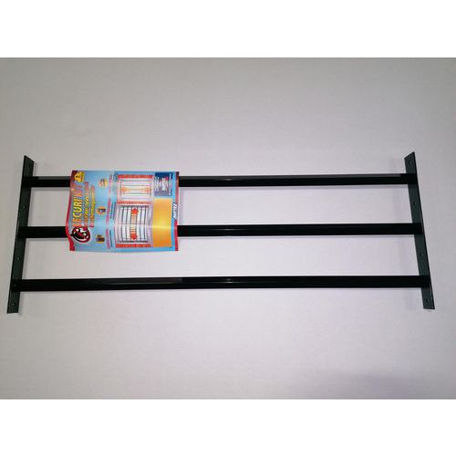 Mottez - Barre de sécurité télescopique pour fenêtre - Noir - 99-188 cm - Acier époxy - 5 ans garantie