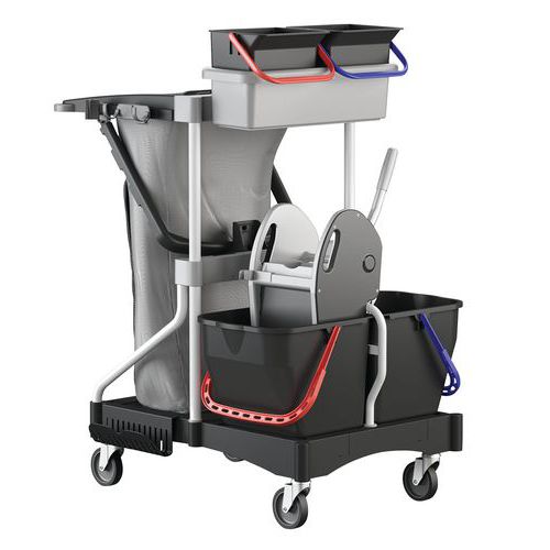 Chariot Brix Light avec presse à mâchoires - Manutan Chariot Brix Light avec presse à mâchoires - Manutan