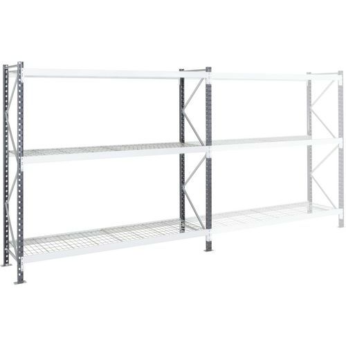 Manorga - Rayonnage Epsivol Départ 3N - 2000x2500x1000mm - Charge Lourde - Acier Époxy Gris/Argent