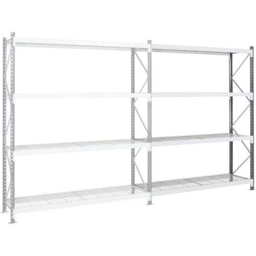 Manorga - Rayonnage Epsivol Suivant - 2000x2500x1000mm - 4 Niveaux Grillagés - Charge Lourde - Gris/Argent
