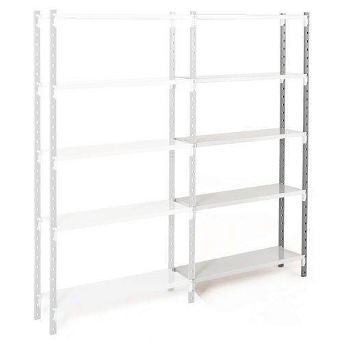 Manorga - Rayonnage Combi-Flip Suivant - 5 Niveaux - 2000x1250x400mm - Acier Époxy Gris