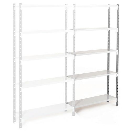 Manorga - Rayonnage Combi-Flip Suivant - 5 Niveaux 2000x1000x500mm - Acier Époxy - Charge 217kg/tablette