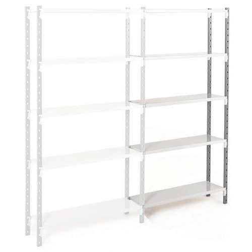 Manorga - Rayonnage Combi-Flip Suivant - 5 Niveaux - Acier Gris - 2000x1000x400mm - Charge 186kg/tablette