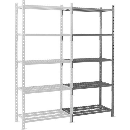 Rayonnage Fliplus 5 niveaux 2500x1010x400mm Grillagée - ManOrga - Manorga