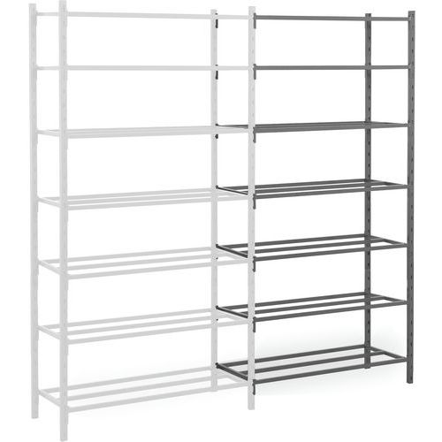 Rayonnage léger Quicktube - Kit Suivant 7 niveaux 2000x1250x366 - ManOrga - Manorga