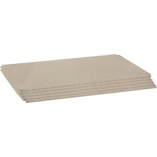 Recouvrement de tablette Quicktube - Lot de 5, Isobois, 1000x500mm - ManOrga - Manorga