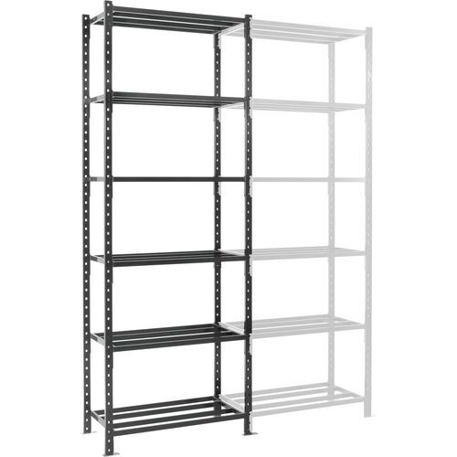 Manorga - Rayonnage Combi Plus Départ - 6 Niveaux - 2500x1260x500mm - Charge 2500kg - Acier Époxy Gris Foncé