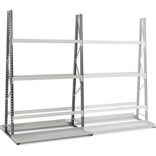 Manorga - Rayonnage Cantilever Epsivol Vertical Départ - 2500x1500x500mm - 110kg/niveau - Acier Époxy - Montage Facile