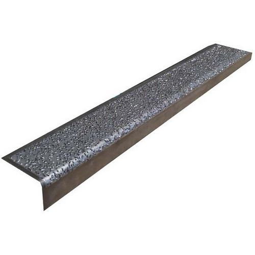 Nez de marche STRONG Inox Antidérapant Argent 100 cm - Fixation à visser - Durable et Sécurisé