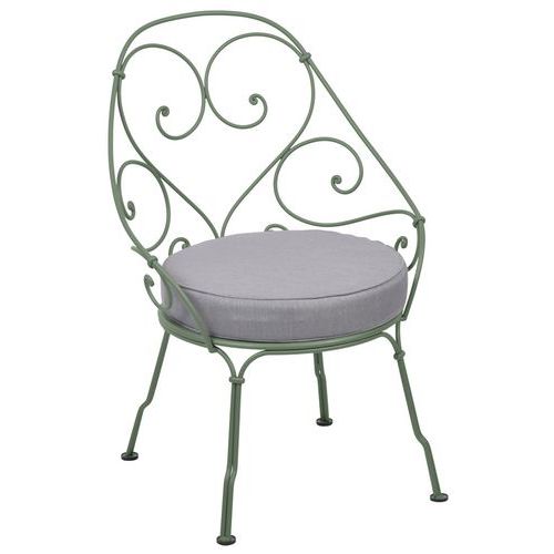 Fauteuil Cabriolet 1900 Cactus Coussin Gris Flanelle