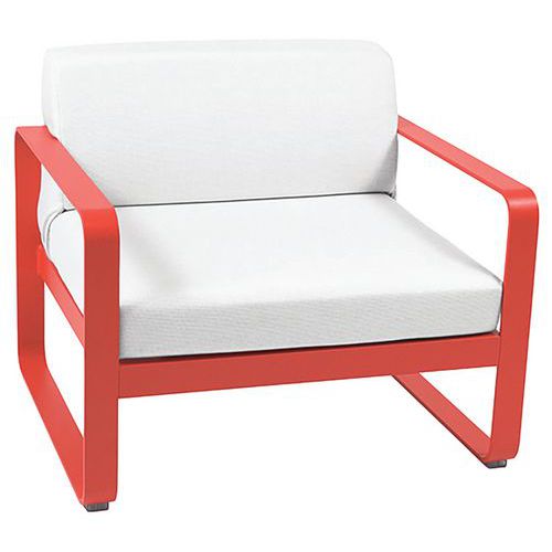 Fauteuil Bellevie Capucine Coussins Blanc Grisé