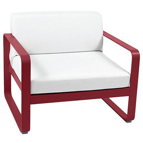 Fauteuil Bellevie Piment Coussins Blanc Grisé