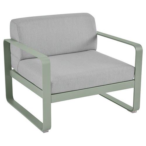 Fauteuil Bellevie Cactus Coussins Gris Flanelle