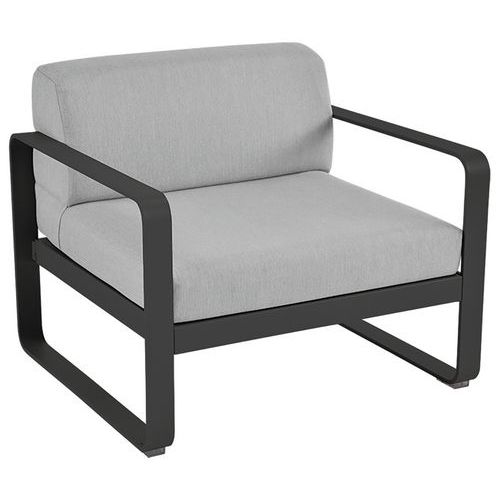 Fauteuil Bellevie Réglisse Coussins Gris Flanelle