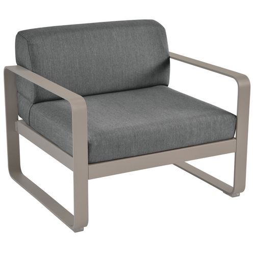 Fauteuil Bellevie Muscade Coussins Gris Graphite
