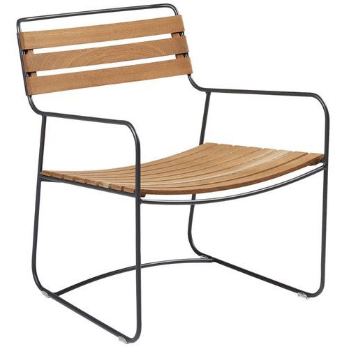 Fauteuil Bas Teck Surprising Carbone