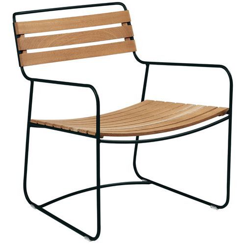 Fauteuil Bas Teck Surprising Réglisse