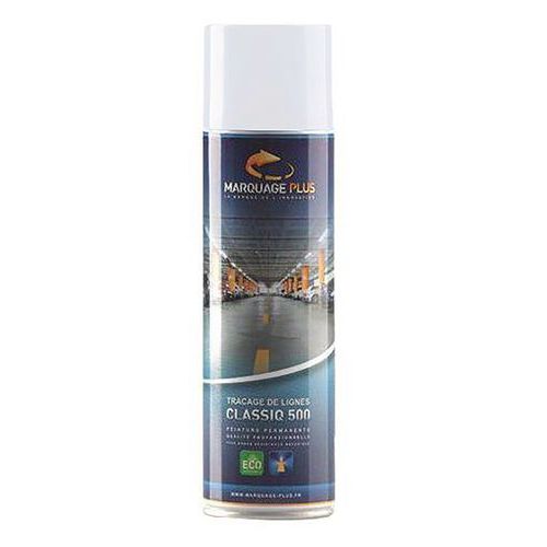 Peinture de traçage au sol aérosol blanc 750 ml - Marquage durable et visible - Idéal pour parkings et terrains