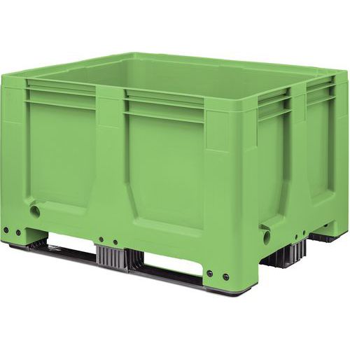 Schoeller Allibert - Caisse-palette rigide 610L Verte - Polyéthylène haute densité - Usage alimentaire - 1200x1000x760mm