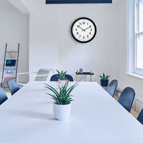 Orium Goma Noir - Horloge murale silencieuse 35 cm de diamètre