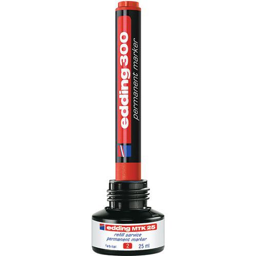 Recharge D'encre Edding T 100 - Noir 100ml - Pour Marqueurs Permanents