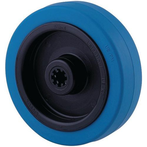 Roue Elastech Diamètre: 100 Mm. Ufr100x34-Ã¸12 Blue