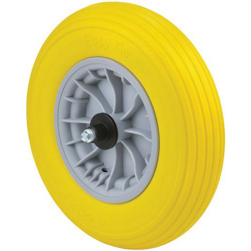 Roue Maxtech Jaune Diam. 400 Mm. Pnr400x90-Ã¸10 Hl129 Yellow