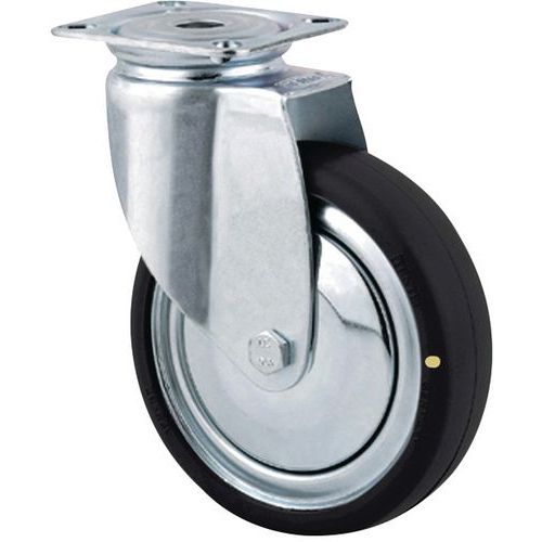 Roulette Pivotante Agila Montage Sur Plaque 2470dyk125p50