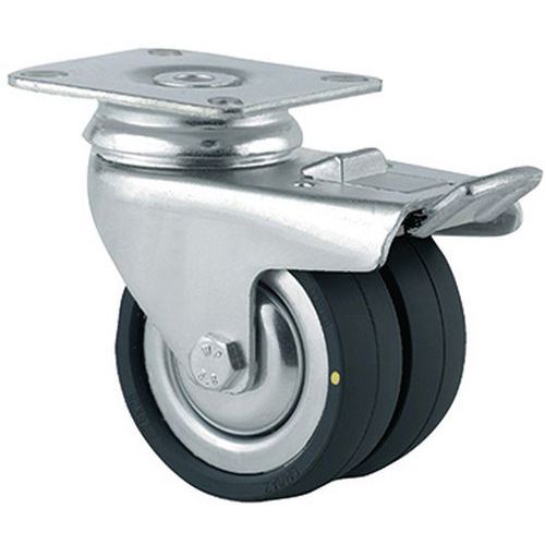 Roulette Pivotante Agila Twin Montage Plaque 2977dyk075p50