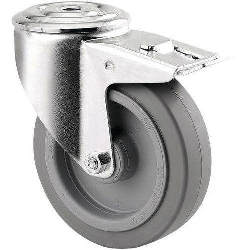 Roulette Pivotante Alpha Double Trou Boulon 3477ufr125p30-13