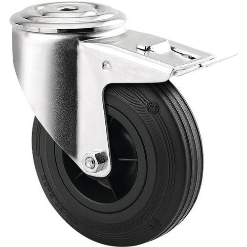 Roulette Pivotante Alpha Double Trou Boulon 3477pvr200p30-13