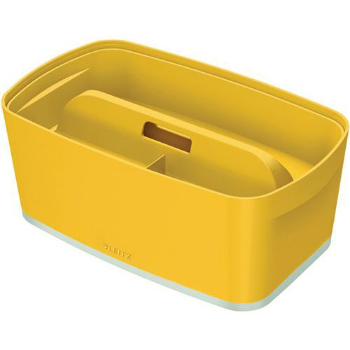 Leitz - Boîte de rangement MyBox COSY Petit format - Jaune - Carton recyclable - 195x140x325mm