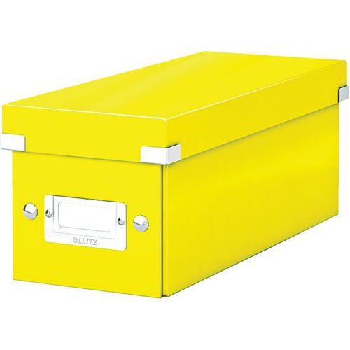 Lot de 6 - Boîtes De Rangement Click&store Pour Cd - Jaune