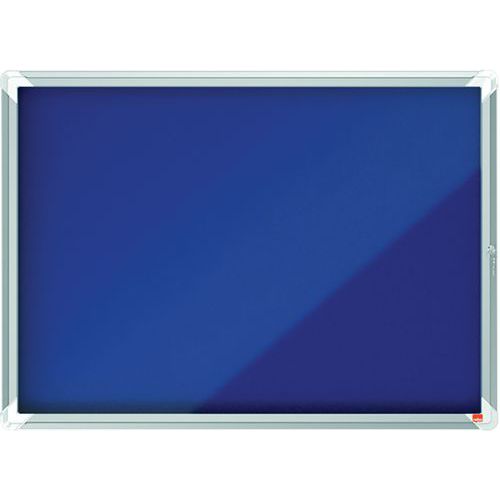 Nobo - Vitrine d'affichage Premium Plus - 8xA4 - Bleu - Intérieur/Extérieur - Aluminium/Feutre