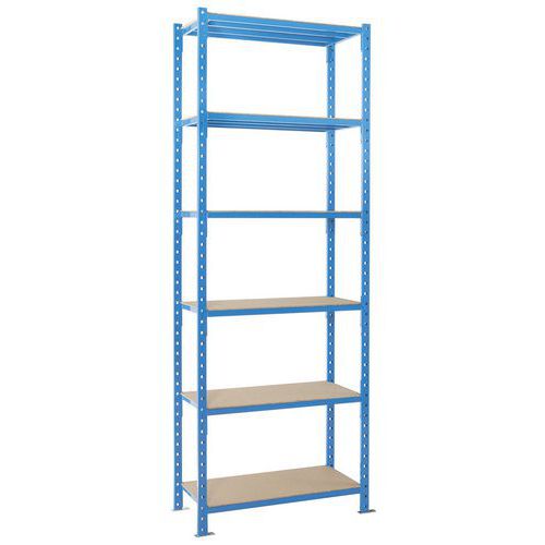 Manorga - Kit de départ Combi-Plus Rayonnage Mi-Lourde 6 Niveaux 2500x1260x800mm Époxy Bleu Montage Facile