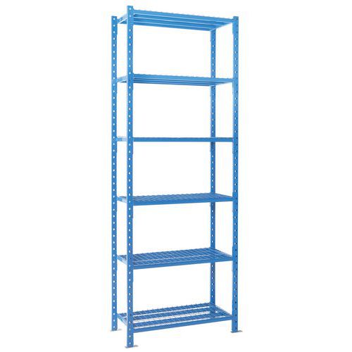 Manorga - Kit départ Combi-Plus Rayonnage Charge Mi-Lourde 6 Niveaux Grillagés 2500x1010x800mm - Charge Max 2500kg - Idéal Entrepôt