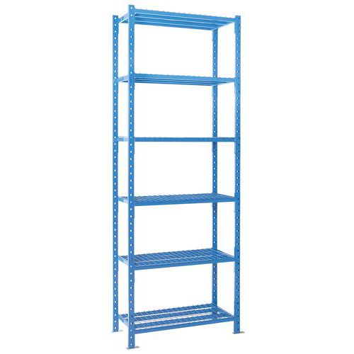 Manorga - Rayonnage Combi-Plus Départ 6 Niveaux Grillagés - 2500x1260x600mm - Charge 2500kg - Idéal Entrepôt Humide