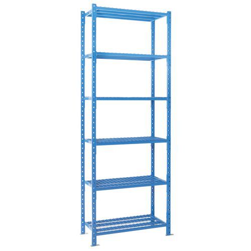 Manorga - Kit départ Combi-Plus Rayonnage Charge Mi-Lourde 6 Niveaux Grillagés 2500x1260x800mm - Charge Max 2500kg - Éco-responsable
