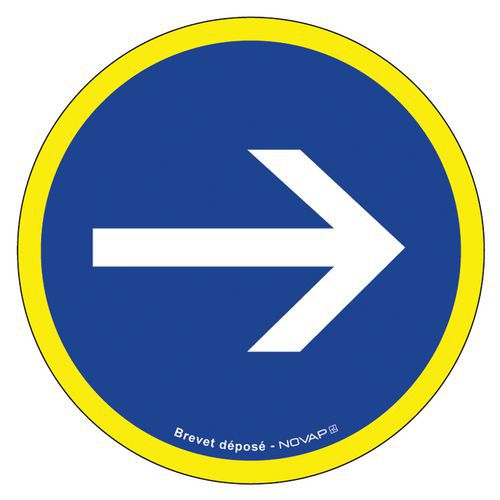 Panneau obligation haute visibilité - Sens obligatoire - Rigide - Novap Panneau obligation haute visibilité - Sens obligatoire - Rigide - Novap