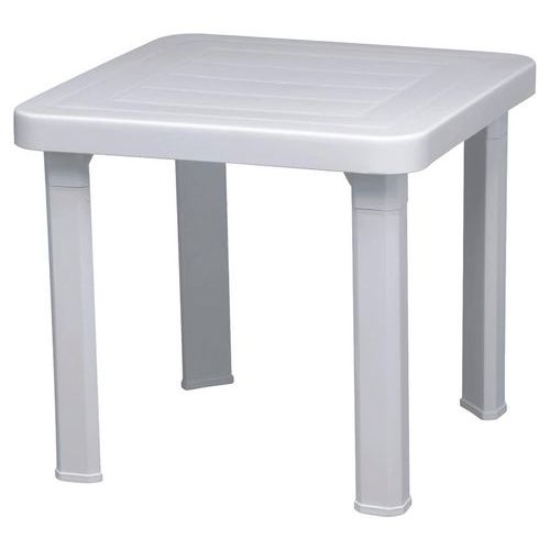 Garbar - Table ANDORRA Carrée 47x47cm Polypropylène Blanc - Usage Collectivité - Intérieur/Extérieur