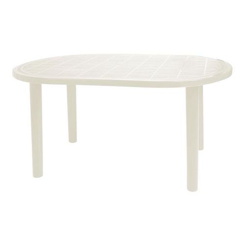Garbar - Table OLOT Ovale Polypropylène 140x90 cm Blanc - Usage Collectivité Extérieur - Design Moderne